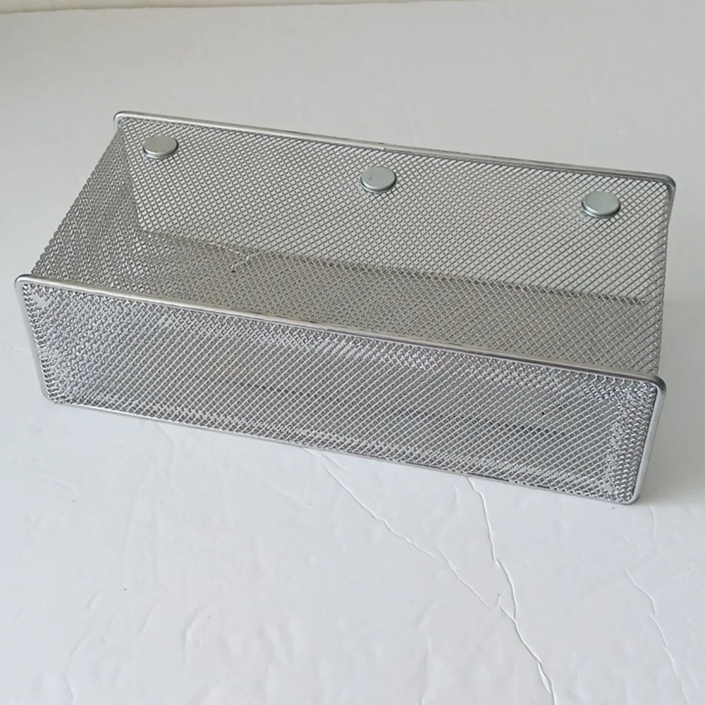 Mesh Magnetic Locker Magnetic Safe Space Storage Box Bin Silver by MSA NEW